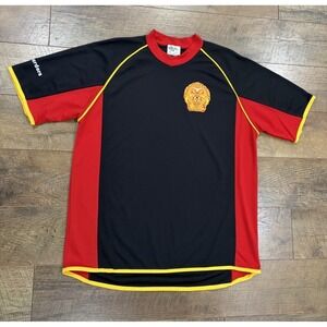 Vintage Carlos Santana Lion Motif Soccer Jersey Black XXL